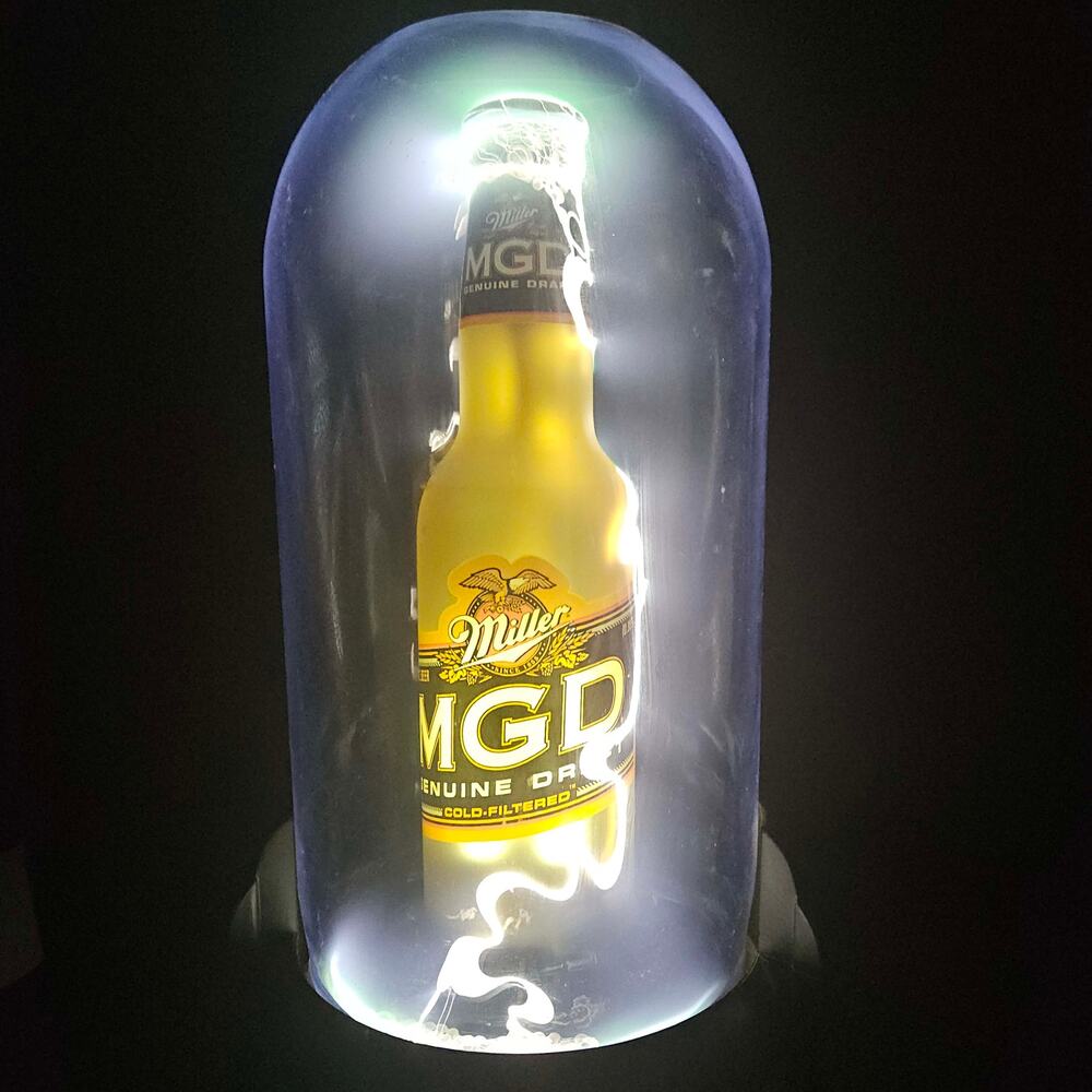 RARE Vintage retro neon lightning Plasma bottle dome Lamp bar light